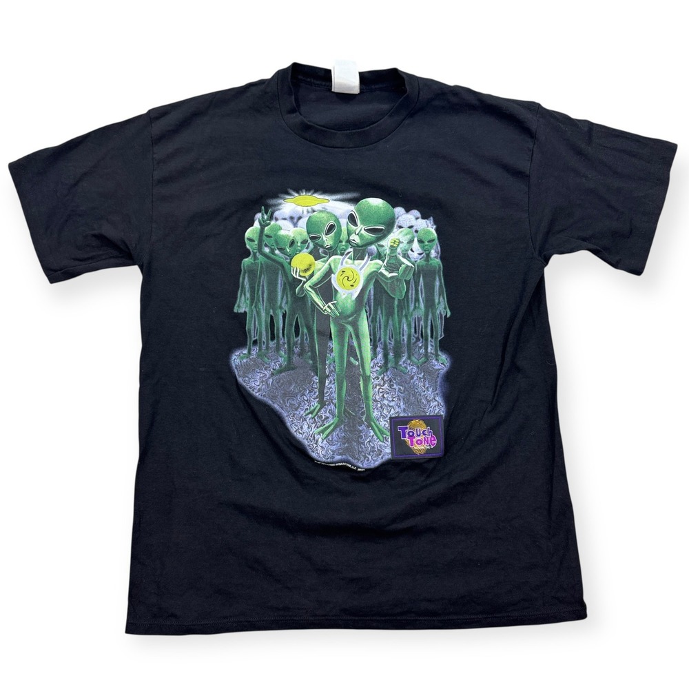 Vintage Touch Tone Alien T-Shirt Men's XL‎ Wild Oats 1990's Made In USA